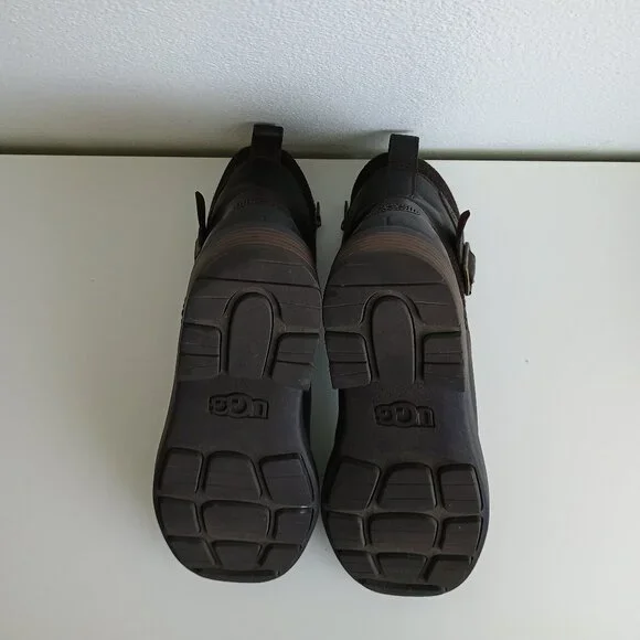 UGG Harrison Moto, Stout Leather (Espresso Brown), Size Women 12 - Picture 10 of 12